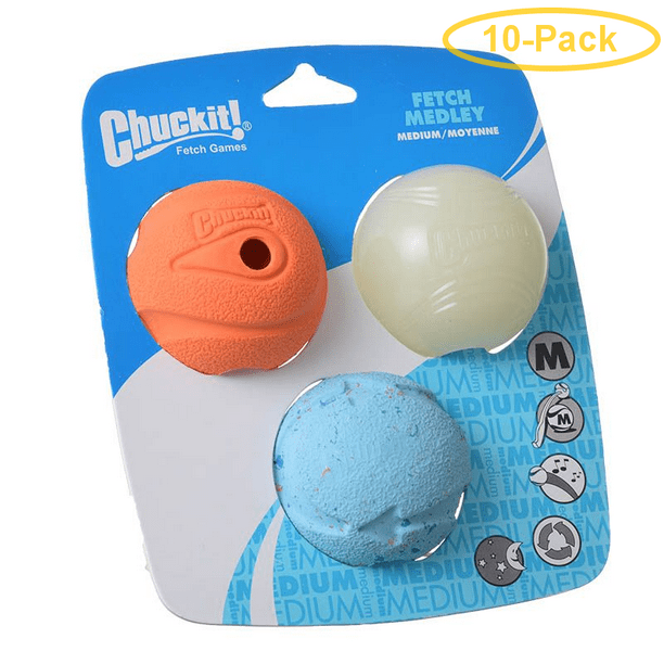 3 Pack Chuckit Fetch Medley Ball Medium
